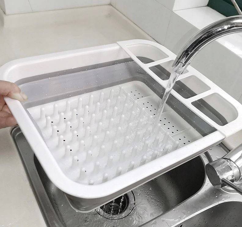 COLLAPSIBLE SILICONE DISH DRAINER