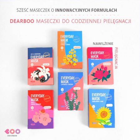 Dearboo Korean Sheet Face Masks 6 pcs set