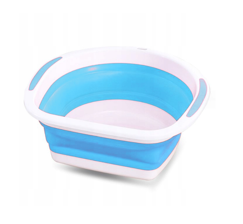 Silicone Basket Collapsible Bowl For Laundry Laundry BLUE