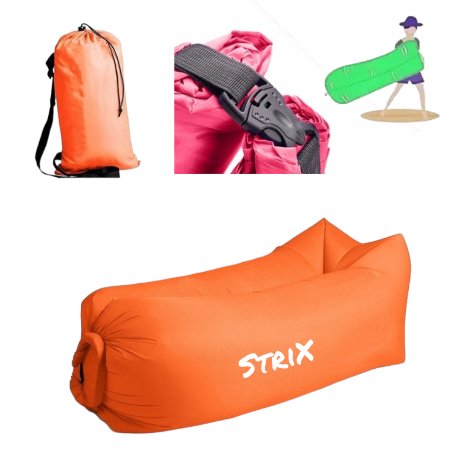 Air Sofa Lazy Bag Kanapa Leżak 190x70 Pomarańczowa