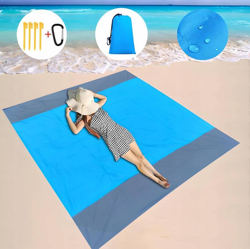 Duża Mata Plażowa Koc Na Plażę Piknik 145x200